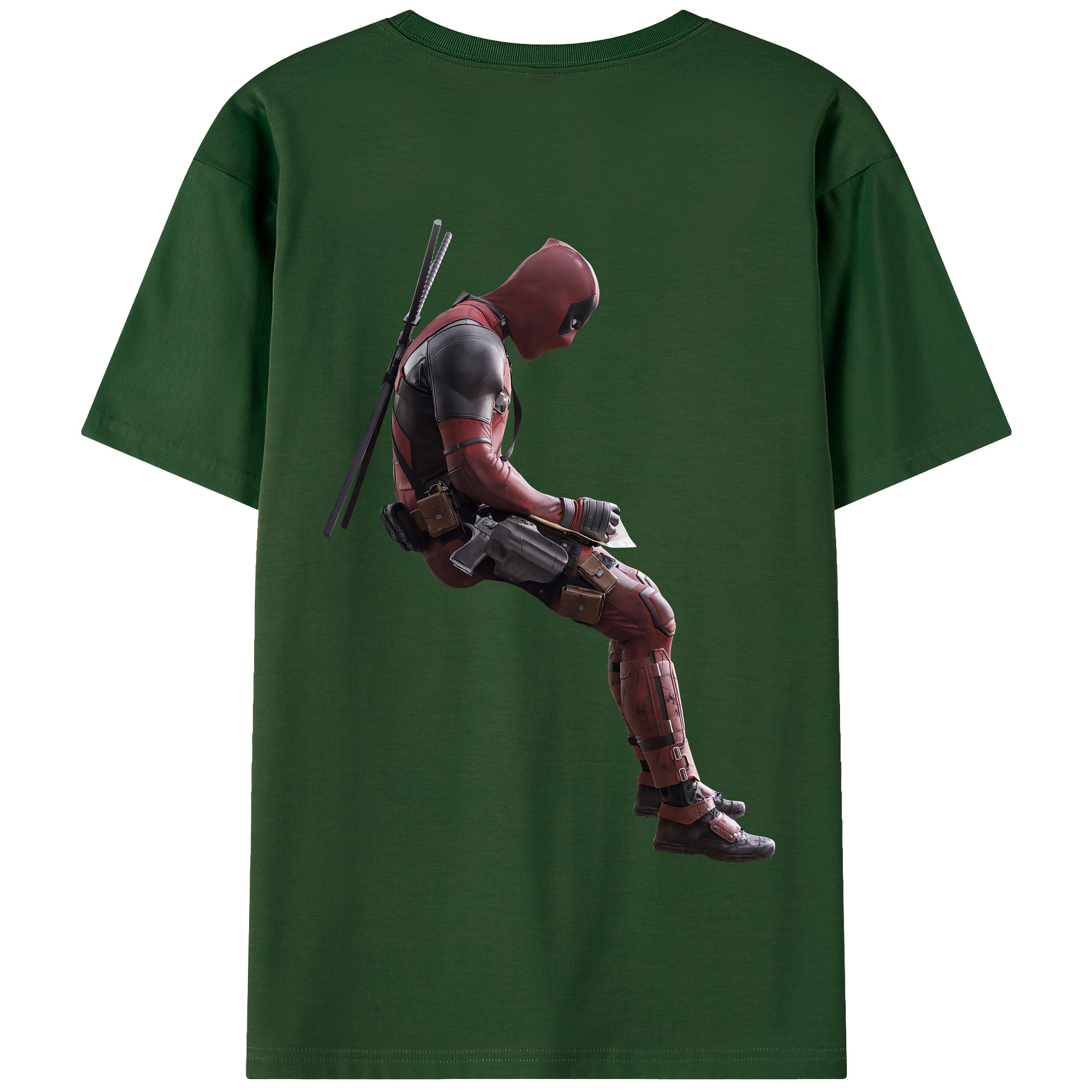 （画像用） Deadpool デッドプール 綿100％半袖Tシャツ（背面プリント）